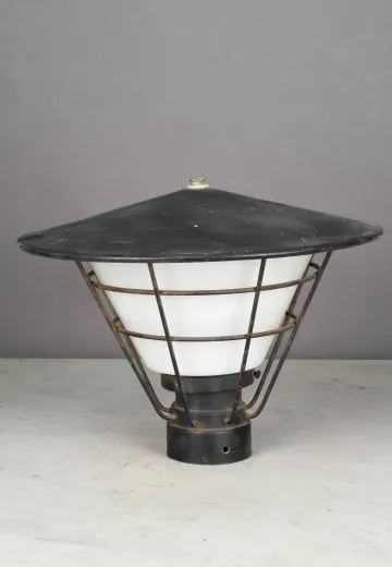 Black Caged Newel/Lamp Post Head (3in)