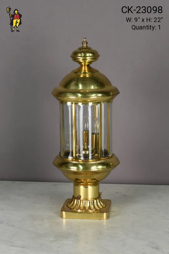 Polished Brass Traditional Newel Post Head