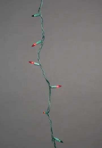 25' Green Strand Multicolor Xmas String Lights
