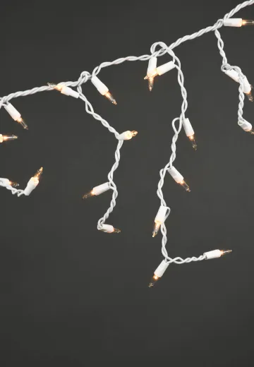 25' White Strand White Light "Icicle" String Lights