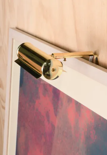 Polished Brass 7" Deluxe Picture Light