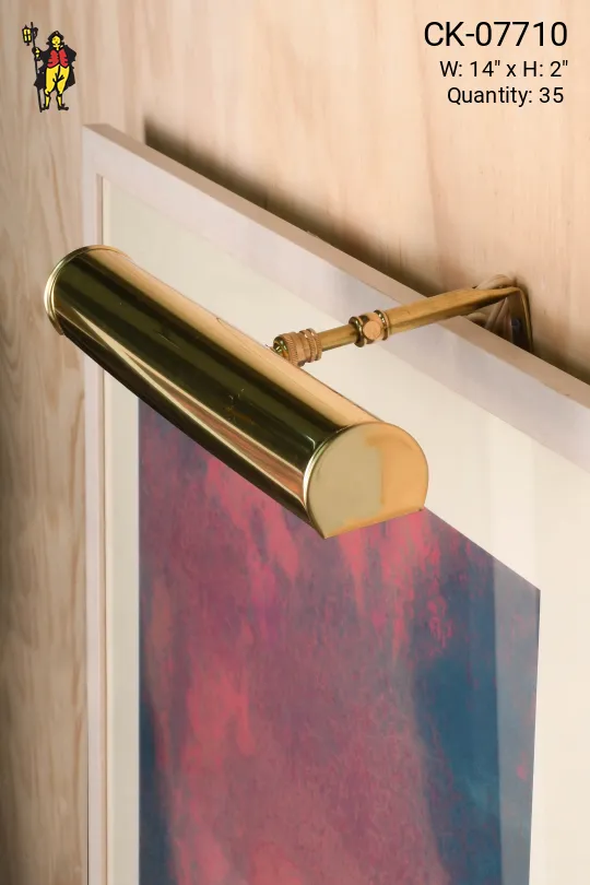 Polished Brass 14" Picture Light