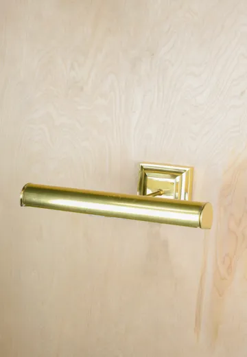 Fourteen Inch Polished Brass Wall Mounted Picture Light
