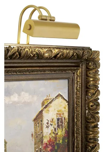 9" Satin Brass Picture Light