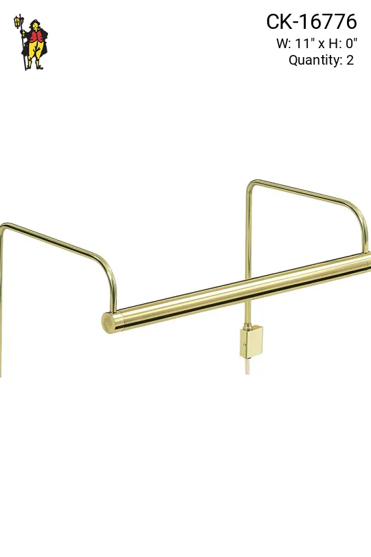 11" Polished Brass Picture Light