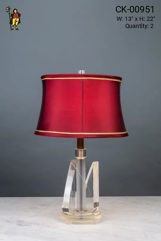 Glass Triangles Table Lamp