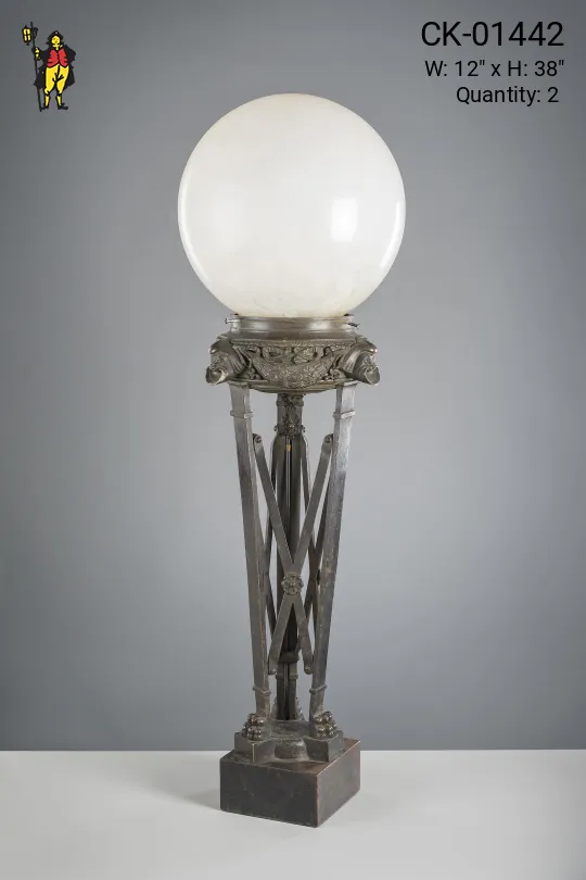 Antique Bronze Post Table Lamp
