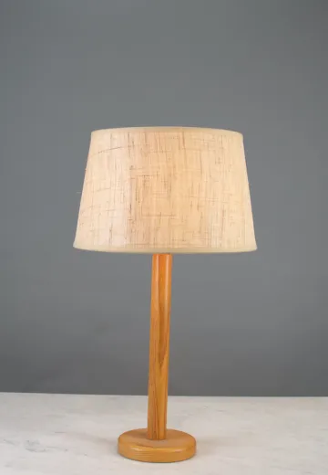Wooden Pole Table Lamp