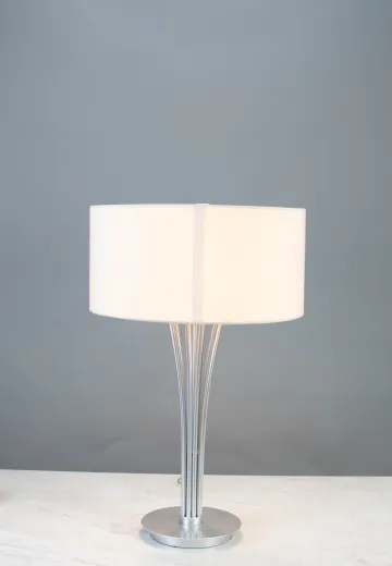Silver Contemporary Table Lamp