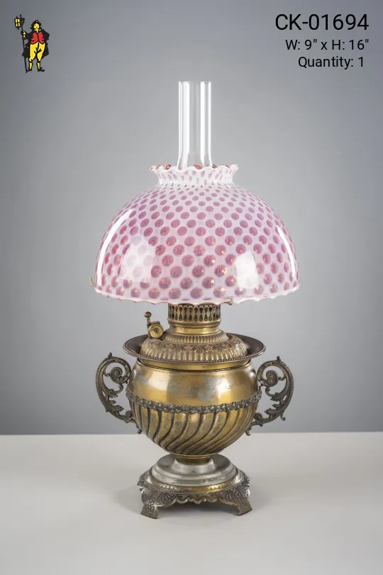 Brass Electrified Oil Table Lamp