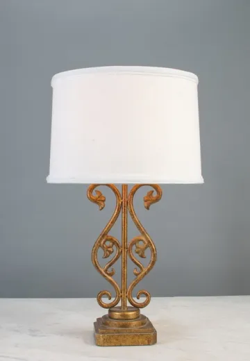 Flower Stem Table Lamp w/Drum Shade