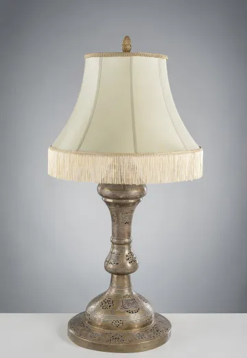 Pierced Brass Ornate Table Lamp