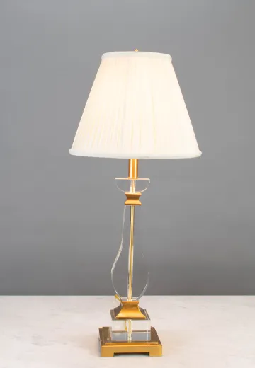 Glass & Brass Formal Table Lamp
