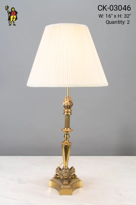 Polished Brass Table Lamp