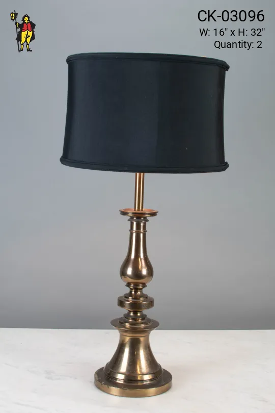 Traditional Polished Bronze Table Lamp