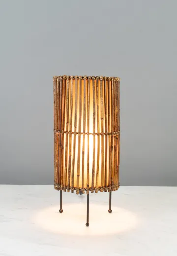 Bamboo Lantern Style Table Lamp
