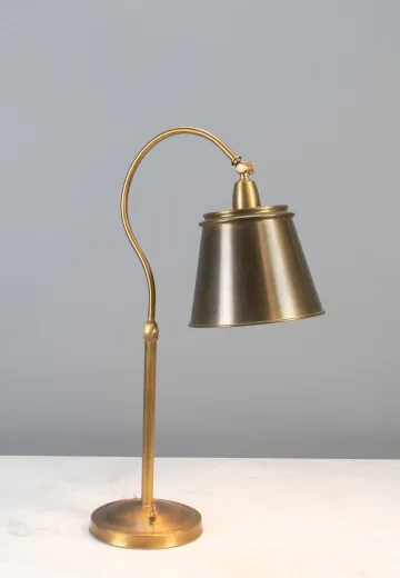 Adjustable One Light Table Lamp w/Metal Shade