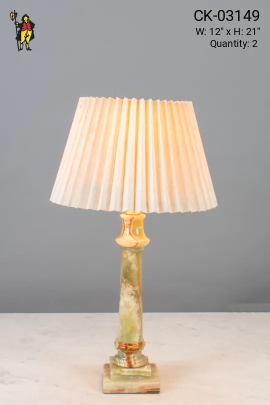 Green Marbleized Table Lamp