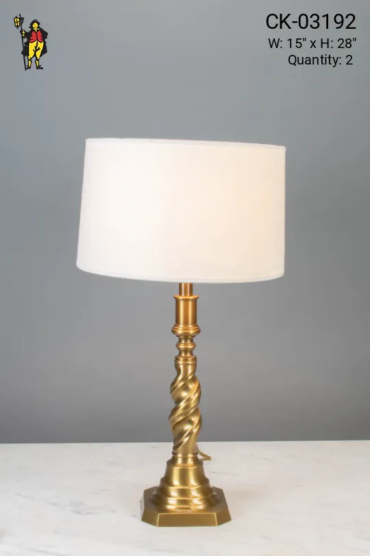 Brass Swirl Table Lamp