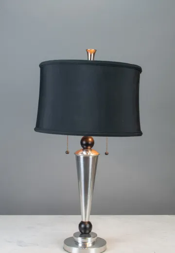 Modern Nickel Table Lamp