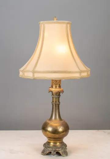 Brass Footed Table Lamp
