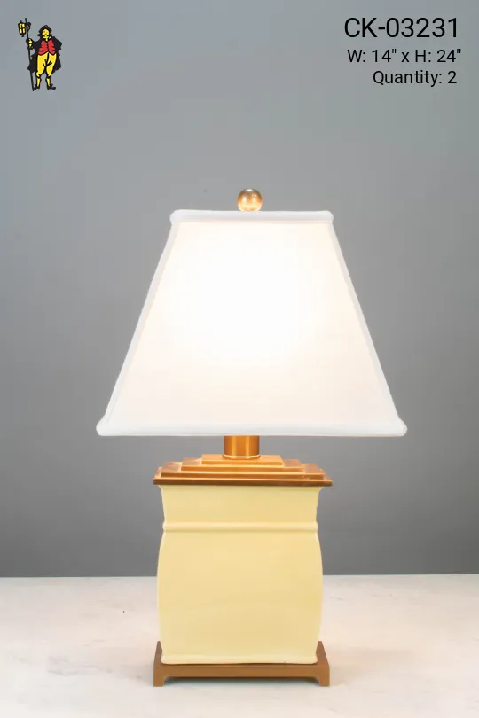 Yellow Ceramic Table Lamp