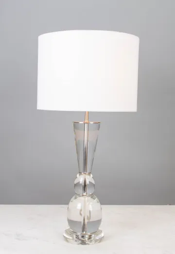 Large Glass Contemporary Table Lamp