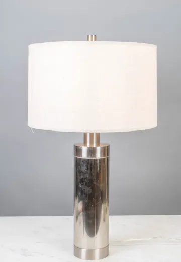 Contemporary Silver Table Lamp