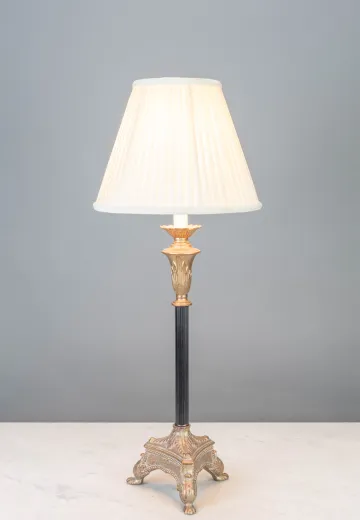 Footed Candle Table Lamp