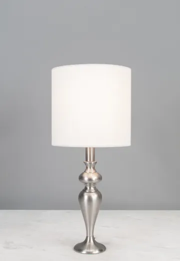 Small Modern Silver Table Lamp
