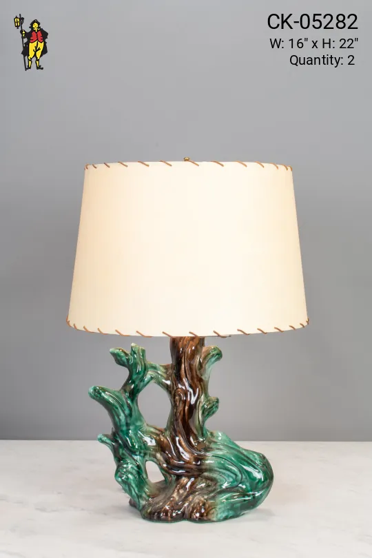 Green & Black Ceramic Table Lamp