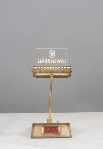 Lowenbräu Desk Light w/Clock