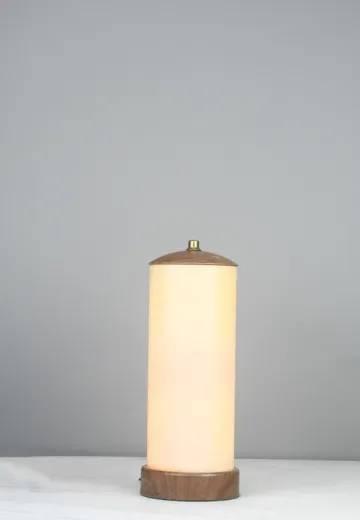 Faux Wood Table Lantern