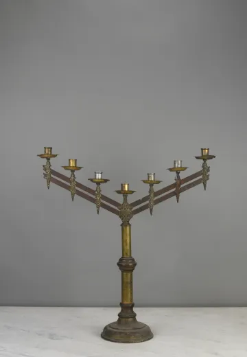 Seven Non-Electric Candle Table Candelabra