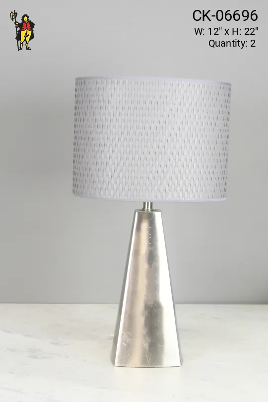 Modern Polished Nickel Table Lamp