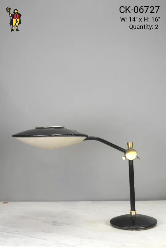 Black & Brass Mid Century Table Lamp