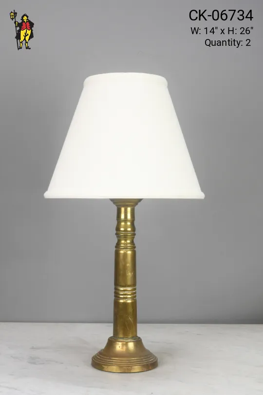 Distressed Brass Table Lamp