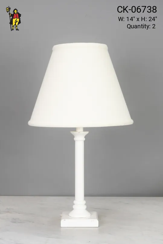 Traditional White Table Lamp