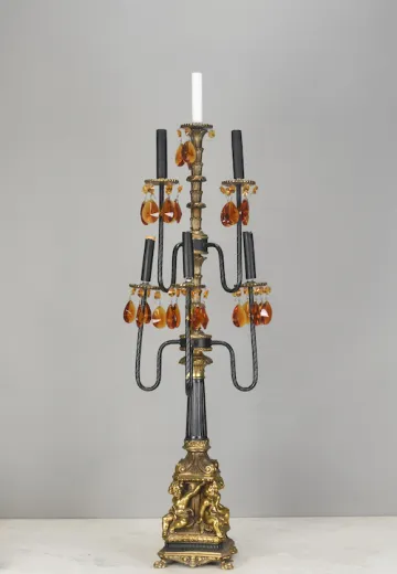 Victorian Black Table Candelabra