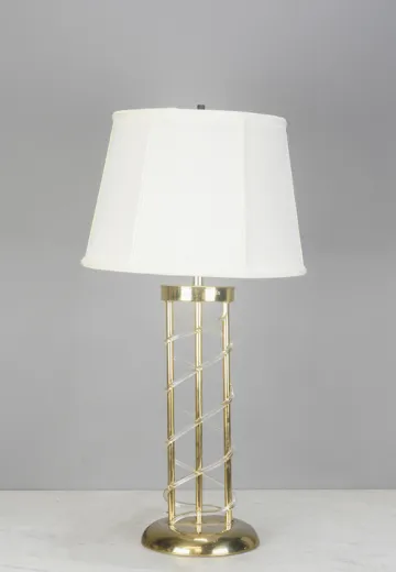 Modern Polished Brass Table Lamp
