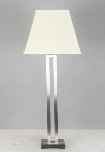 Polished Nickel Modern Table Lamp
