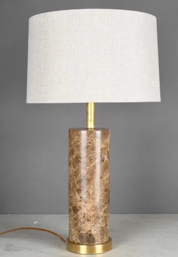 Dark Brown Marble Table Lamp