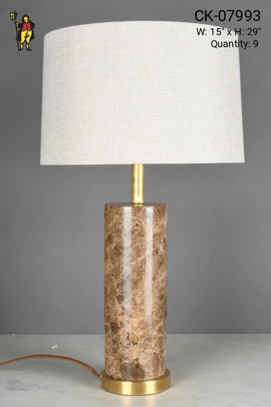Dark Brown Marble Table Lamp