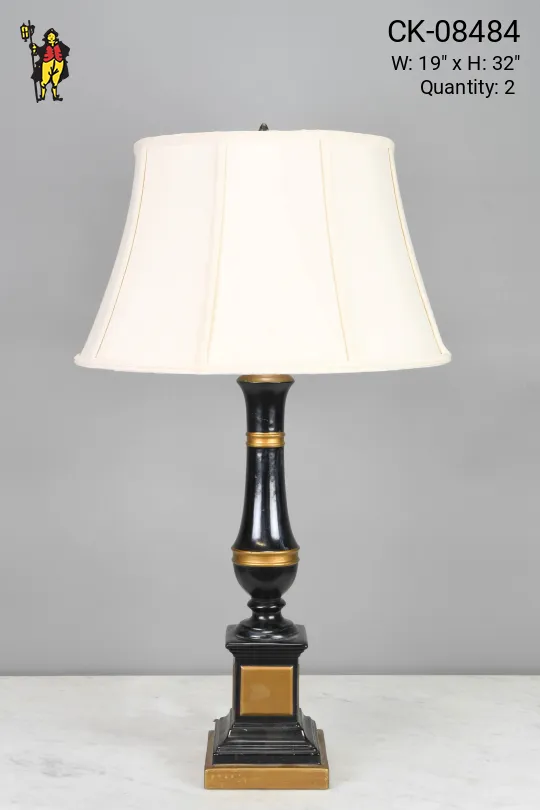 Black Square Base Table Lamp