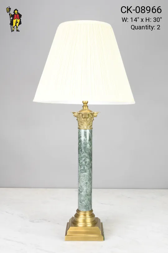 Brass & Alabaster Table Lamp