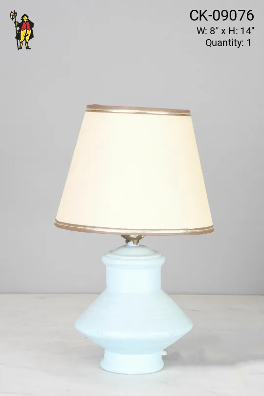 Blue Ceramic Mid-Century Table Lamp