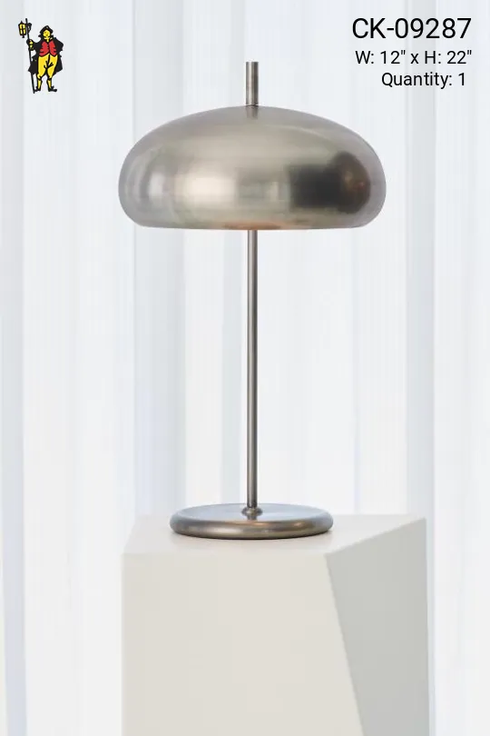 Nickel Metal Shaded Modern Table Lamp
