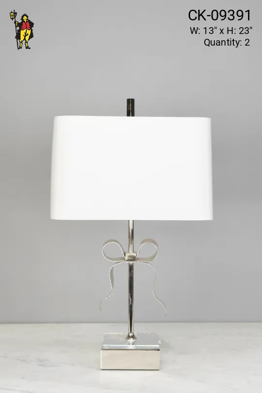 Chrome Ribbon Table Lamp