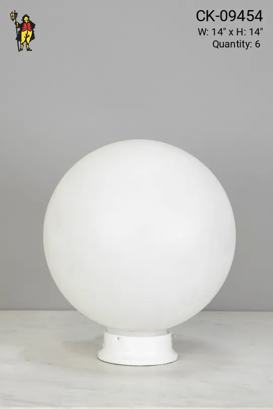 Fourteen Inch Plastic Globe Table Lamp