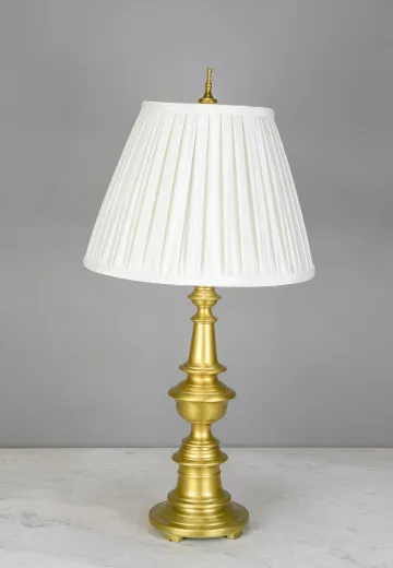 Traditional Flat Brass Table Lamp